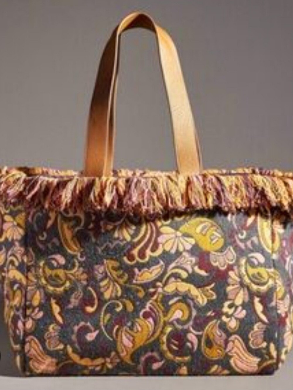 Fringed Paisley Tote Bag Anthropologie Miss Albright Tapestry Large Tote Nwt